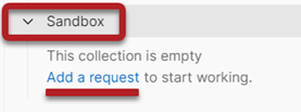 Add a request to sandbox